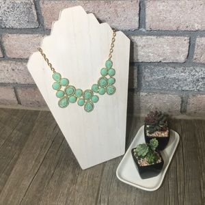 Necklace set teal and gold nwt